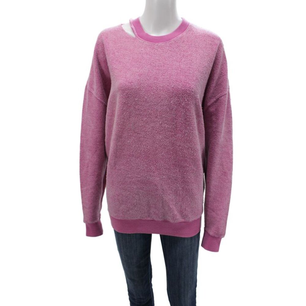 IRO Womens Pullover Crew Neck Long Sleeve Pink Size XS